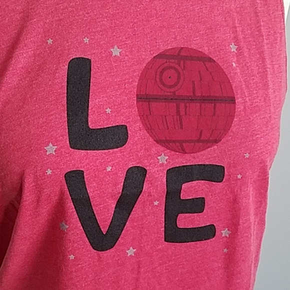 NWT Star Wars Death Star Love Tank Red Junior's Large - Picture 2 of 7